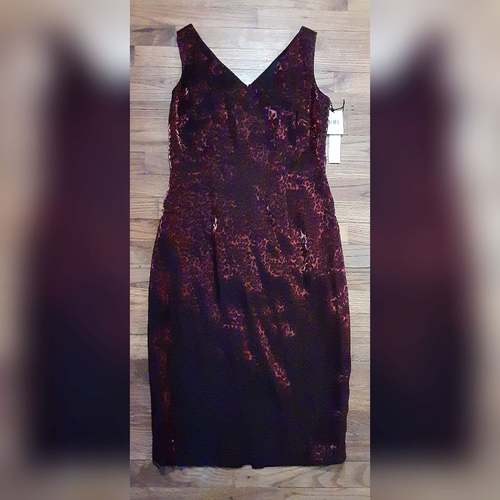 Maggy London Iridescent Animal-Like Print Sleeveless Dress NWT
